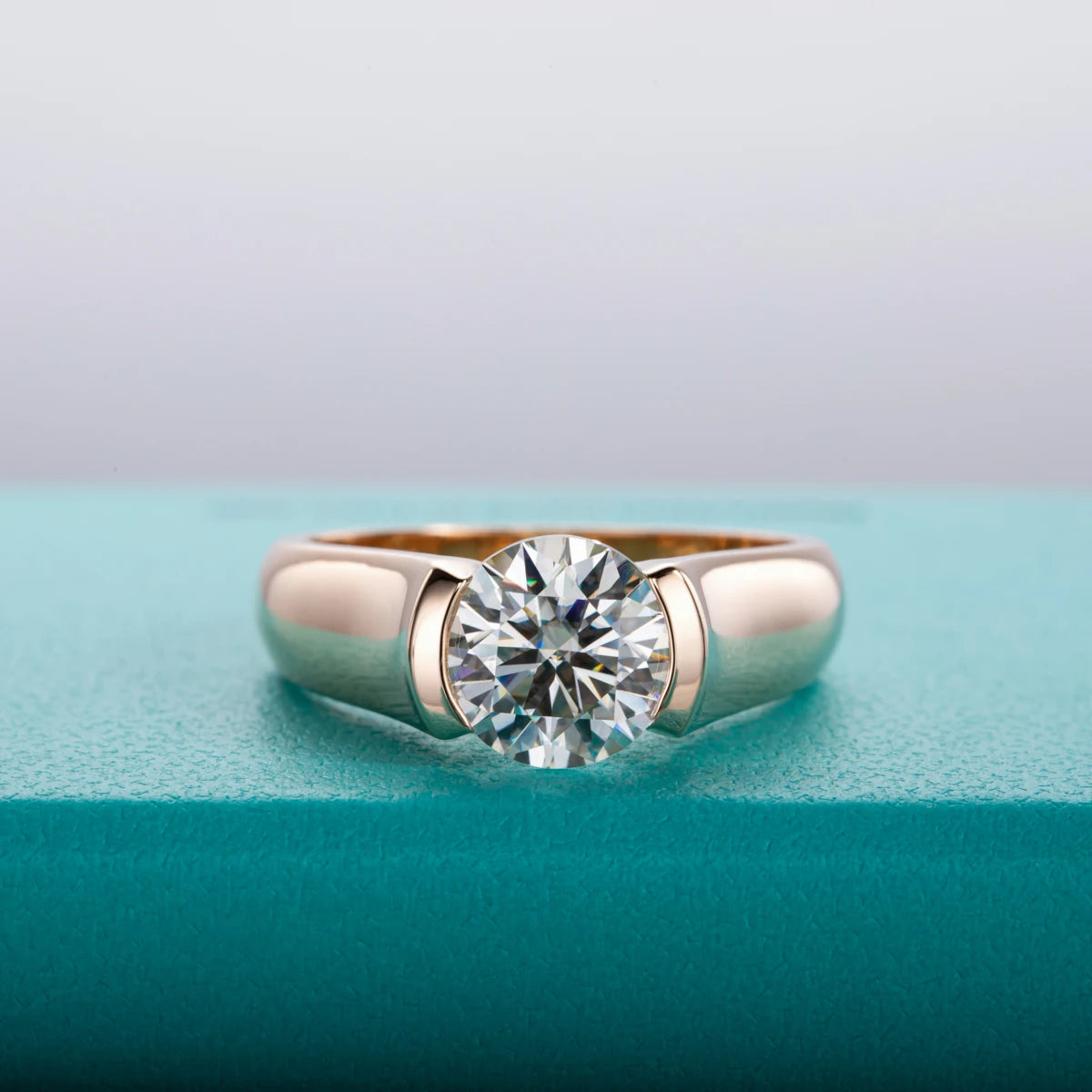 2.0 Ct Round Diamond Solitaire Engagement Ring-Black Diamonds New York