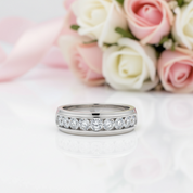 Elegant Round Cut Diamond Eternity Wedding Band-Black Diamonds New York