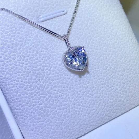 2.0 Ct Heart Cut Diamond Pendant Necklace-Black Diamonds New York