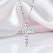 Certified Black Moissanite Cross Pendant Necklace-Black Diamonds New York