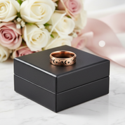 Star and Moon Titanium Steel Rotatable Luminous Ring-Black Diamonds New York