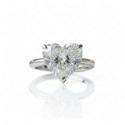 4.0 Ct Heart Cut Diamond Option Solitaire Engagement Ring-Black Diamonds New York