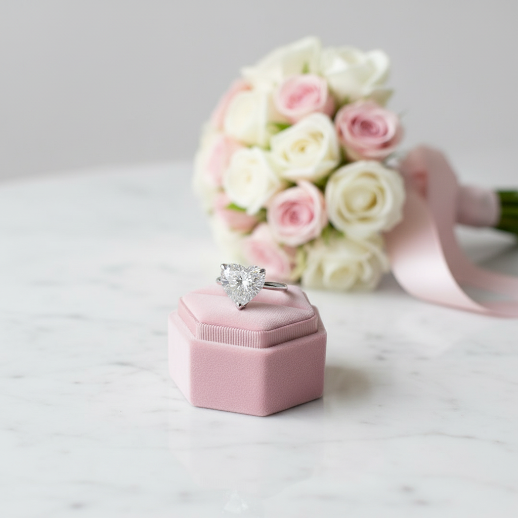 4.0 Ct Heart Cut Diamond Solitaire Engagement Ring-Black Diamonds New York