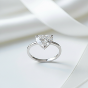 4.0 Ct Heart Cut Diamond Solitaire Engagement Ring-Black Diamonds New York