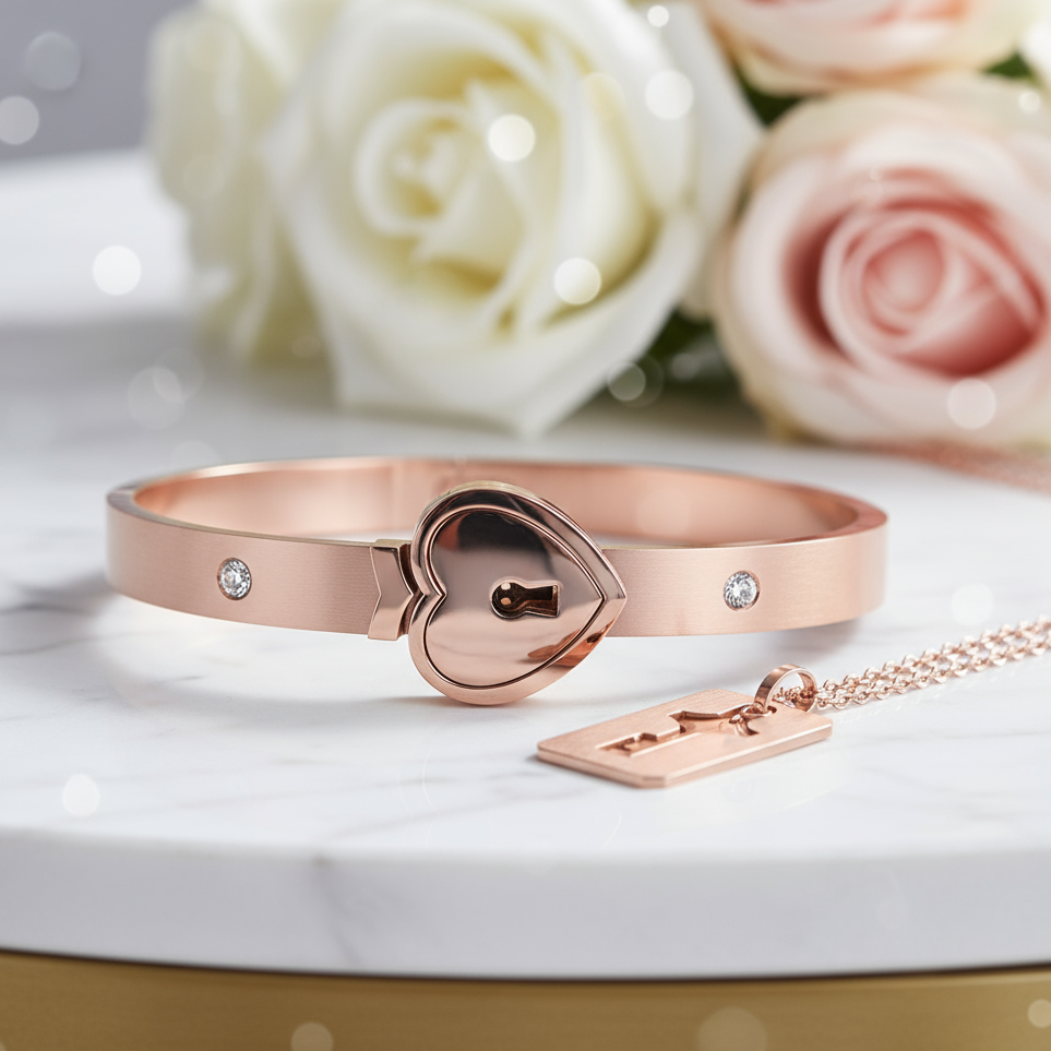 Couple's Matching Romantic Bracelet with Diamond-Black Diamonds New York