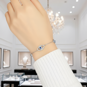 Guardian Eye Bolo Bracelet In Sterling Silver-Black Diamonds New York