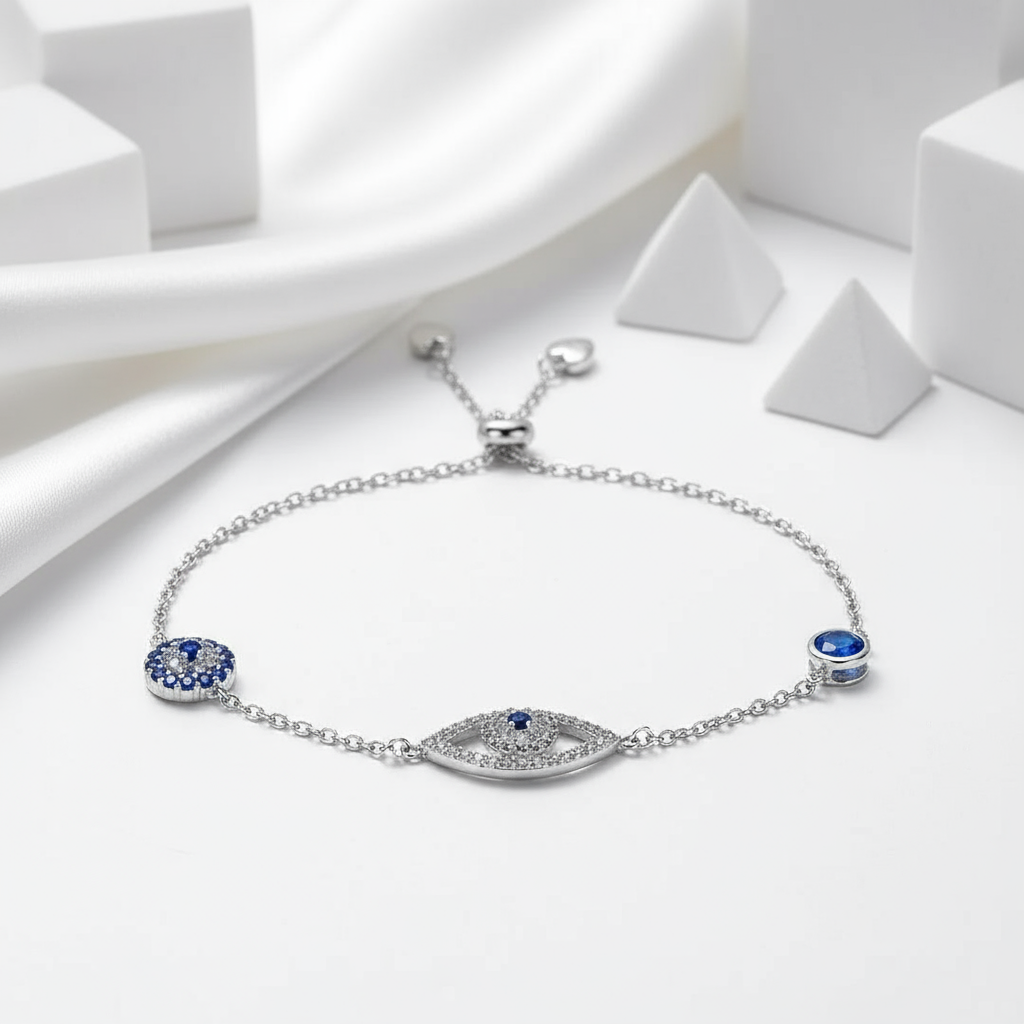 Guardian Eye Bolo Bracelet In Sterling Silver-Black Diamonds New York