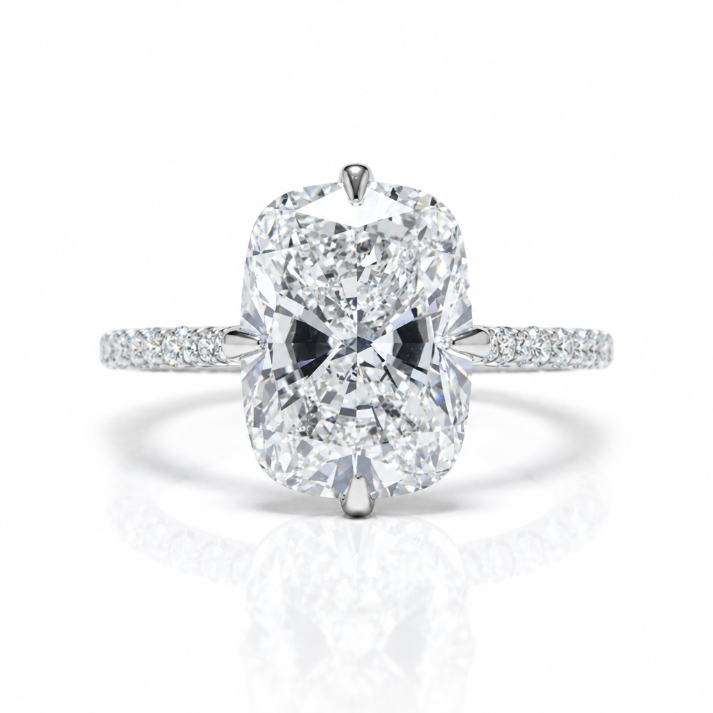 5ct Cushion Cut Diamond Option Engagement Ring-Black Diamonds New York