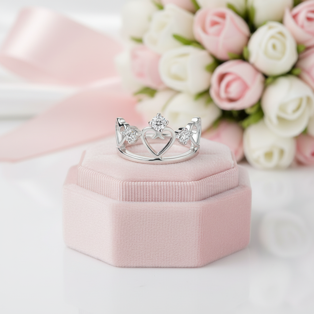 Promise Crown Princess Ring-Black Diamonds New York