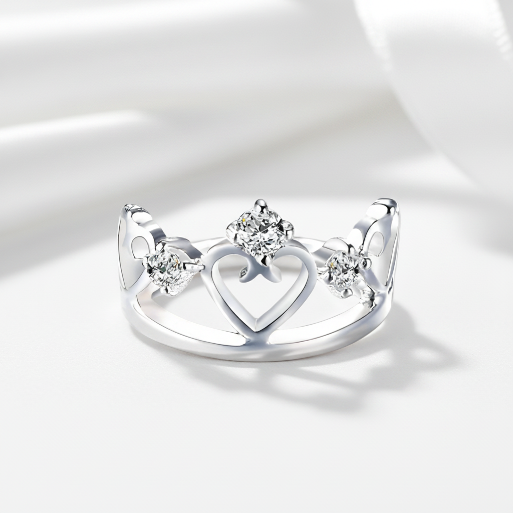 Promise Crown Princess Ring-Black Diamonds New York