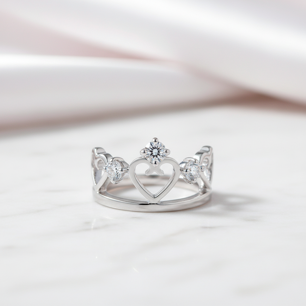 Promise Crown Princess Ring-Black Diamonds New York