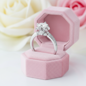 Iris Bud Shape Setting Diamond Ring-Black Diamonds New York