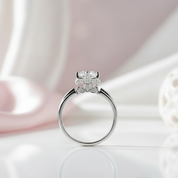 Iris Bud Shape Setting Diamond Option Ring-Black Diamonds New York