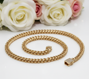 Men's Miami Cuban Link Chain Necklace-Black Diamonds New York