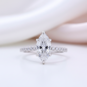 1.5 Carat Marquise Cut Engagement Ring-Black Diamonds New York