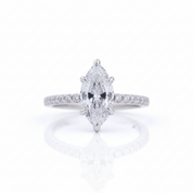 1.5 Carat Marquise Cut Engagement Ring-Black Diamonds New York
