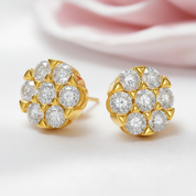 Diamond D Color Round Earrings-Black Diamonds New York