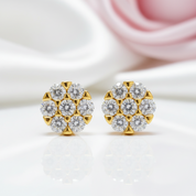 Diamond D Color Round Earrings-Black Diamonds New York
