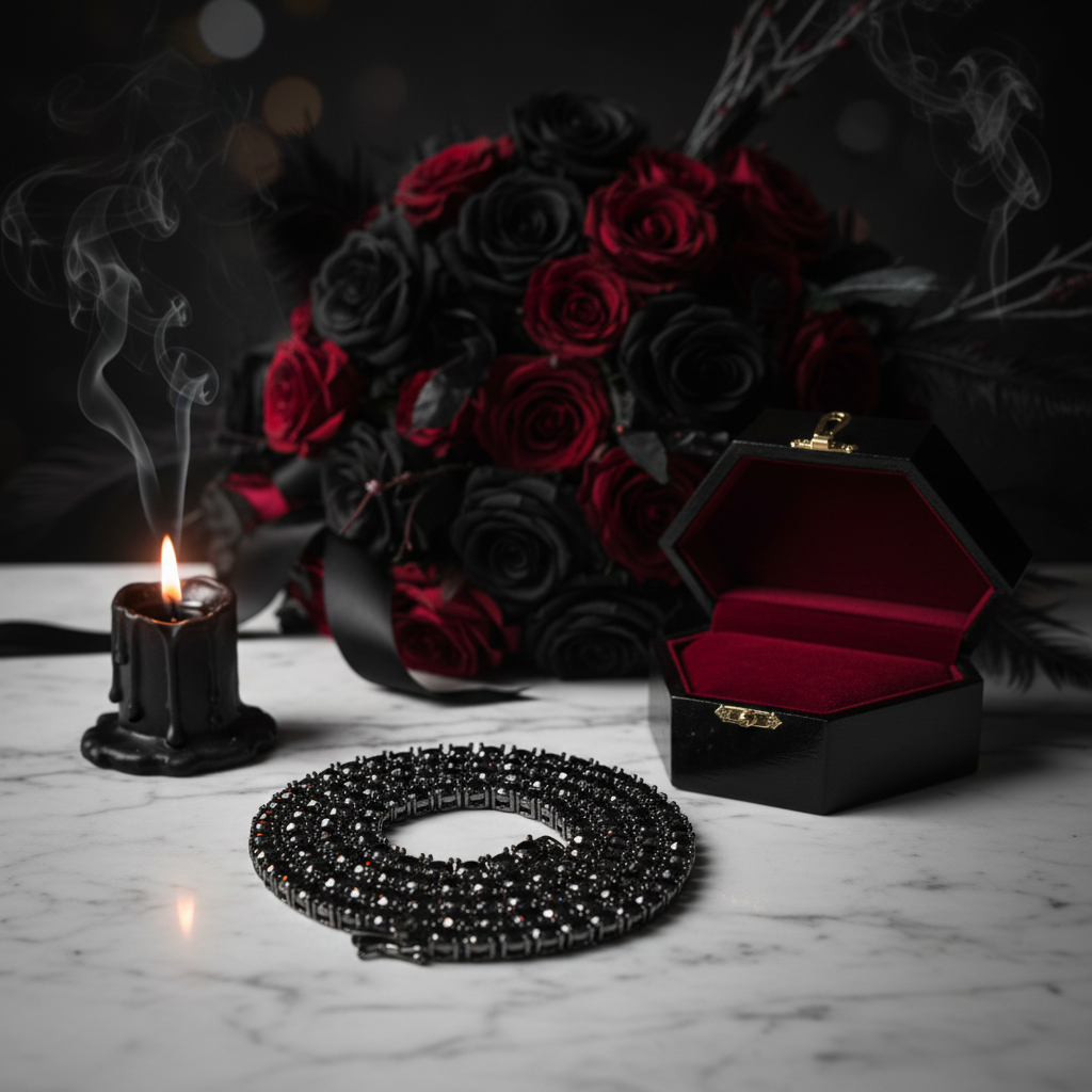 5mm Black Diamond Option Unisex Gothic Necklace-Black Diamonds New York