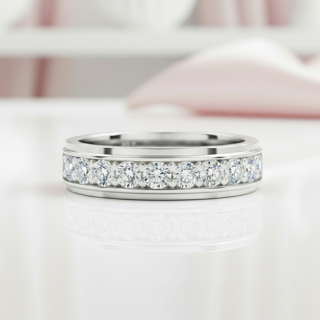 Brilliant Round Cut Diamond Option Men's Ring Band-Black Diamonds New York