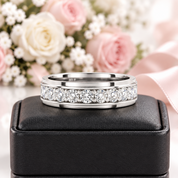 Brilliant Round Cut Diamond Option Men's Ring Band-Black Diamonds New York