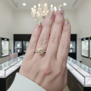 1.0ct Round Diamond Retro Engagement Ring-Black Diamonds New York