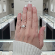 1.0ct Round Diamond Retro Engagement Ring-Black Diamonds New York