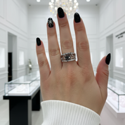 Black Spider Micro Paved Diamond Ring-Black Diamonds New York
