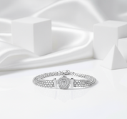 Rose Flower Flat Bracelet with Diamond-Black Diamonds New York