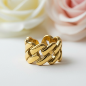 Classic Hollow Women's Wide Band-Black Diamonds New York