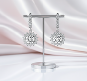 3.0 Ct Round Cut Diamond Drop Earrings-Black Diamonds New York