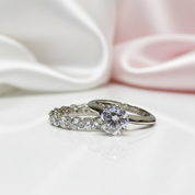 2ct Round Cut Diamond Bridal Ring Set-Black Diamonds New York