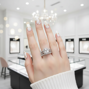 Oval Cut Diamond Vintage Halo Engagement Ring Set-Black Diamonds New York