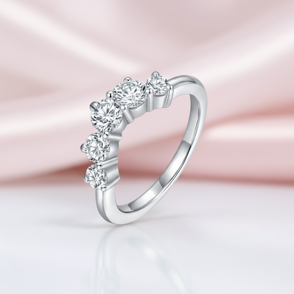 8.9 Ctw Round Diamond Option Engagement Ring Set-Black Diamonds New York