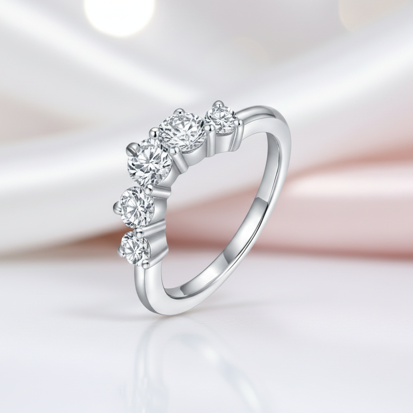 8.9 Ctw Round Diamond Option Engagement Ring Set-Black Diamonds New York