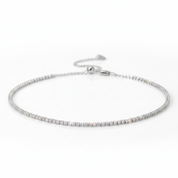 2mm Round Diamond Option Adjustable Tennis Necklace-Black Diamonds New York