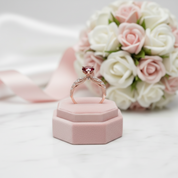 1.0 Ct Round Cut Red Diamond Option Engagement Ring-Black Diamonds New York