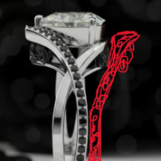 VIP Dream Ring Set- Custom Request with Extra Band-Black Diamonds New York