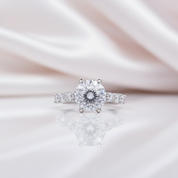 5.0 Ct Hundred Face Cut Diamond Option Engagement Ring-Black Diamonds New York
