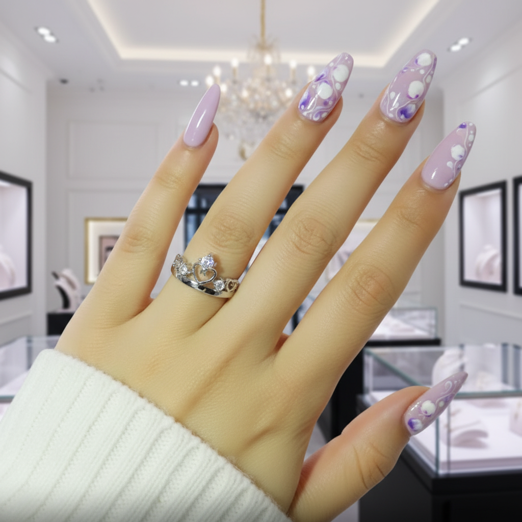 Promise Crown Princess Ring-Black Diamonds New York