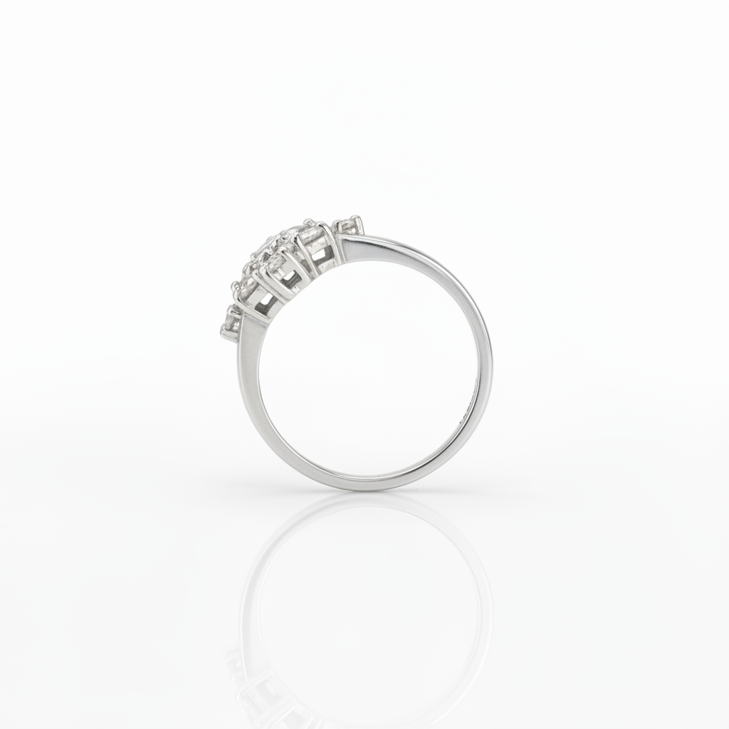 Round Cut 1.0 Ct Blue Diamond Option Engagement Ring-Black Diamonds New York