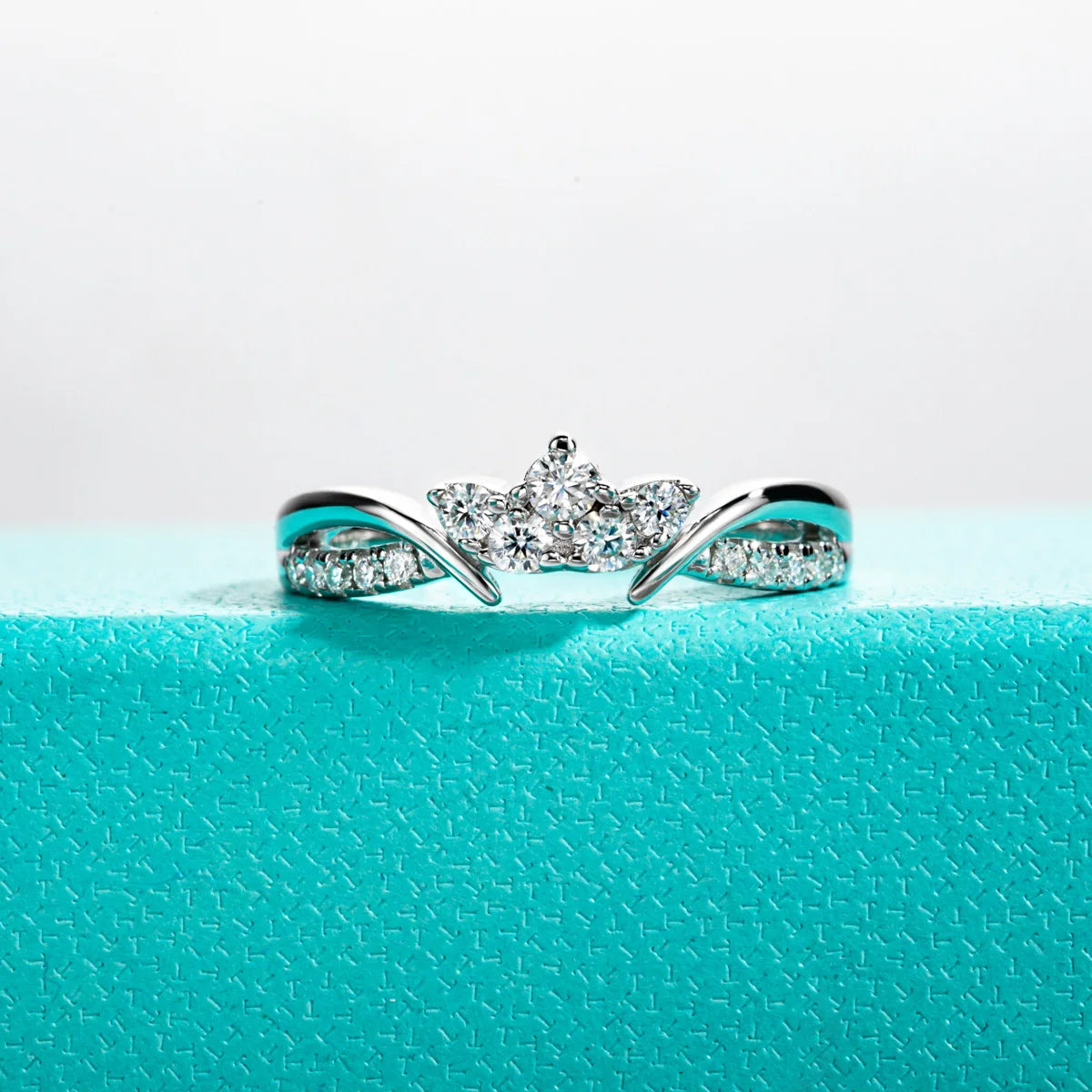 2.5mm Round Cut Moissanite Bridal Ring Set-Black Diamonds New York