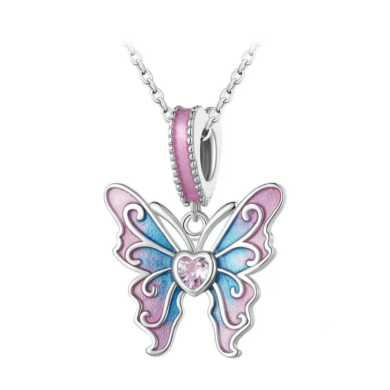 Colorful Butterfly Pendant with Diamond-Black Diamonds New York