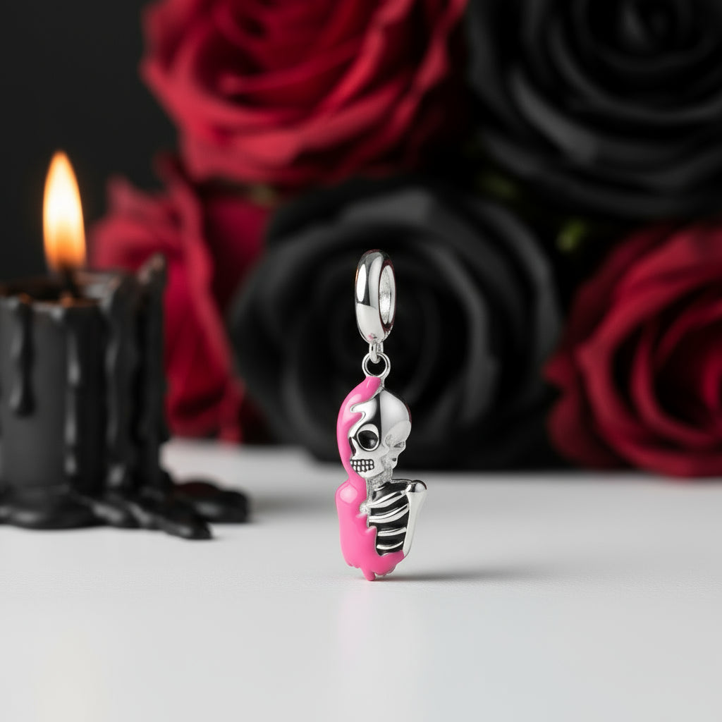 Sacrificial Ghost Rock Skull Charm Series-Black Diamonds New York