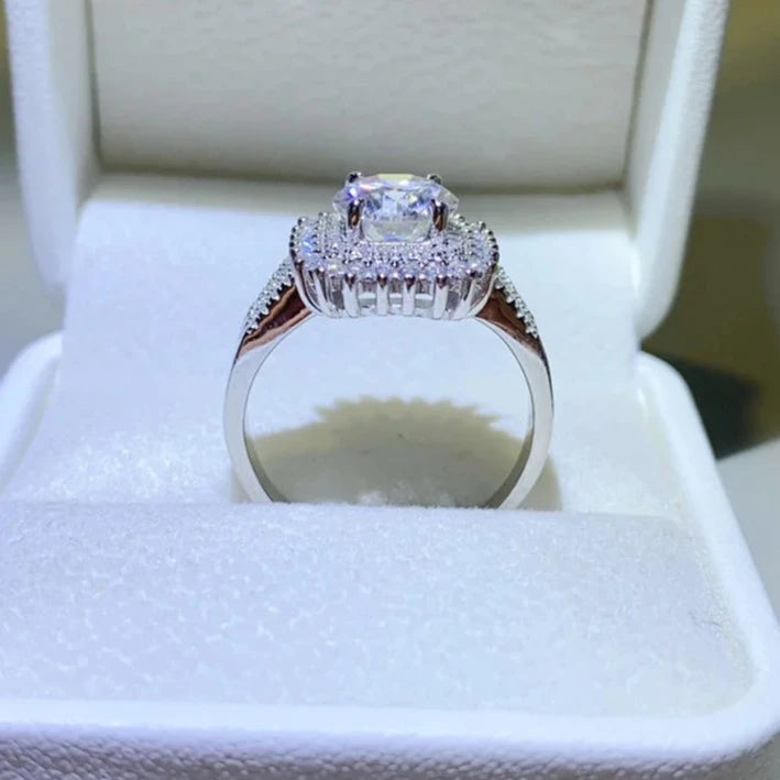 2.0 Ct Round Cut Moissanite Diamond Engagement Ring-Black Diamonds New York