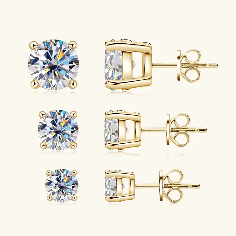 2.0 Ct Round Diamond Stud Earrings-Black Diamonds New York