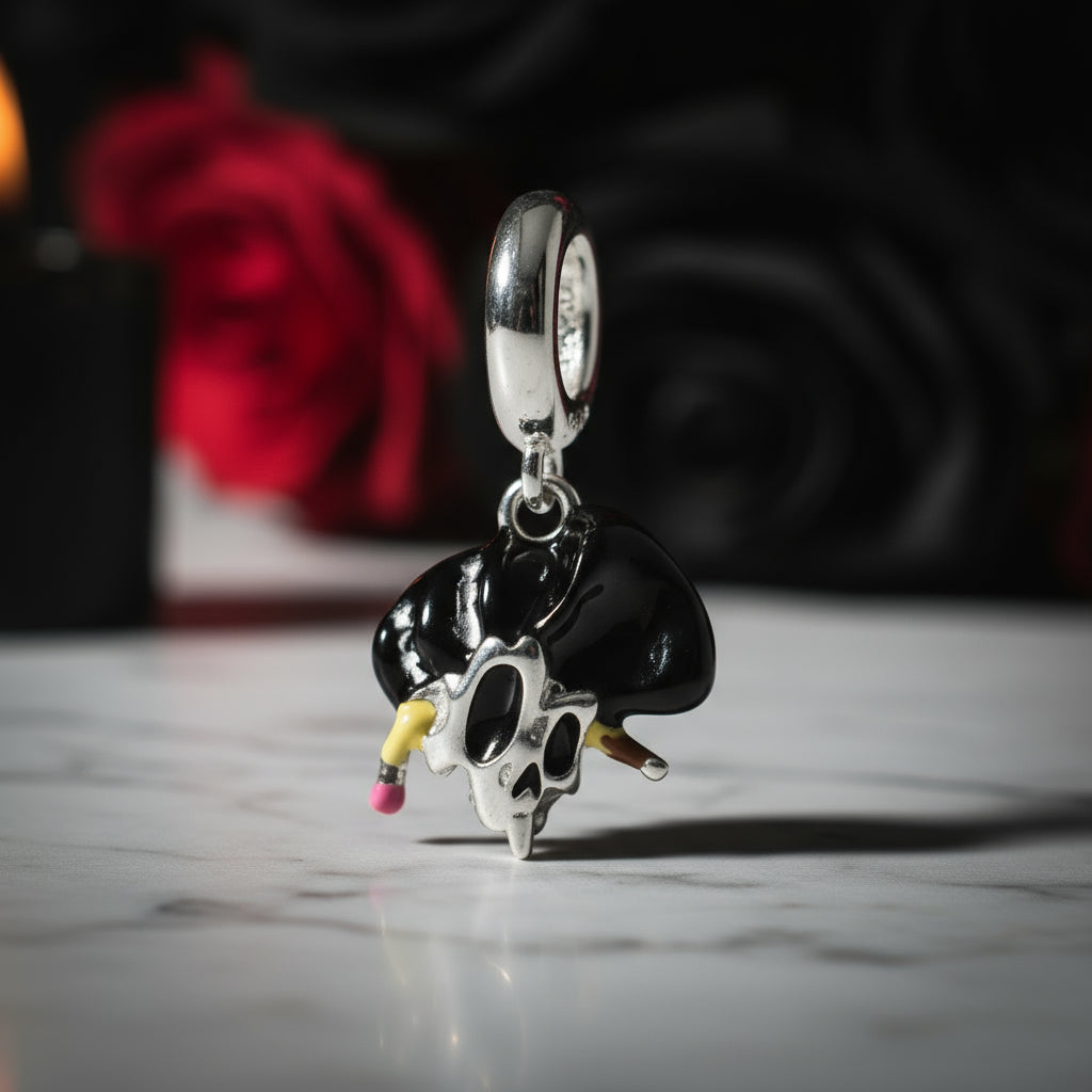 Sacrificial Ghost Rock Skull Charm Series-Black Diamonds New York