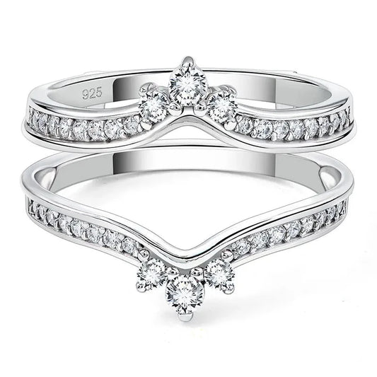 Crown Round Diamond Women's Adjustable Ring Enhancer-Black Diamonds New York