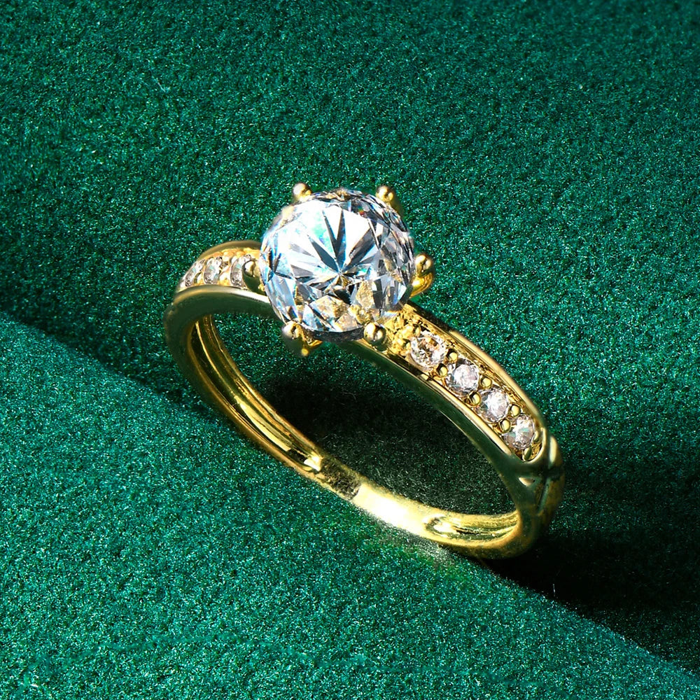 Exquisite 10K Solid Gold 1.2 Ct Moissanite Engagement Ring-Black Diamonds New York
