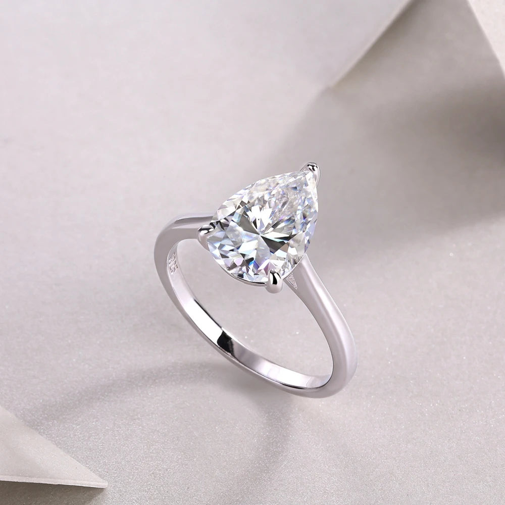2.5 Ct Pear Cut Diamond Engagement Ring-Black Diamonds New York